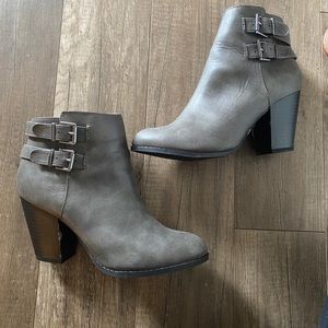 Gray booties